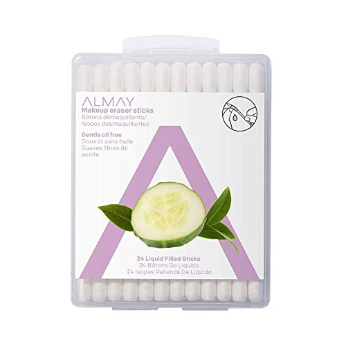 Almay Oil Free Gentle Makeup Eraser Sticks, Makeup Remover Cotton Swabs with ...