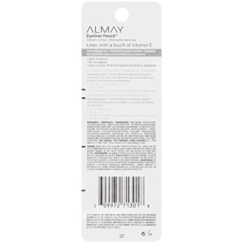 Almay Top Of The Line Eyeliner Pencil, Black Raisin [209], 0.009 oz (Pack of 2)