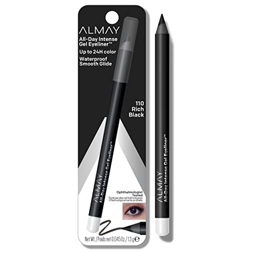 Gel Eyeliner by Almay, Waterproof, Fade-Proof Eye Makeup, Easy-to-Sharpen Lin...