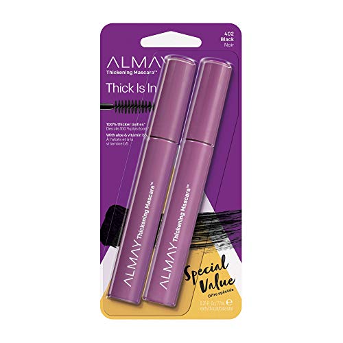 Mascara by Almay, Thickening, Volume & Length Eye Makeup with Aloe and Vitami...