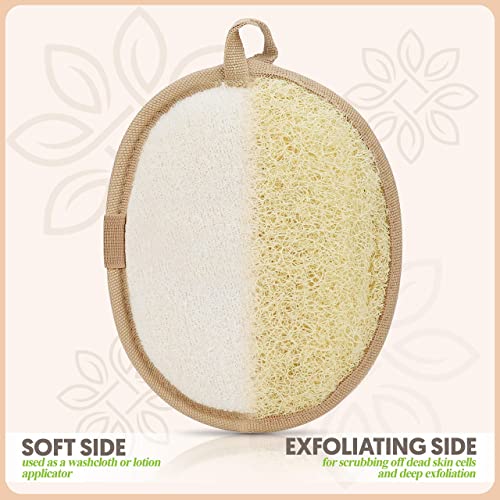 Almooni Premium Exfoliating Loofah Pad Body Scrubber, Made with Natural Egypt...