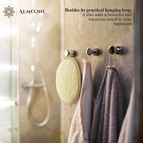 Almooni Premium Exfoliating Loofah Pad Body Scrubber, Made with Natural Egypt...