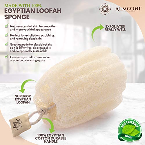Natural Real Egyptian Shower Loofah Sponge Body Scrubber That Will Get You Cl...