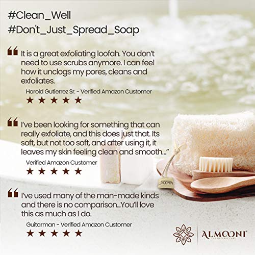 Natural Real Egyptian Shower Loofah Sponge Body Scrubber That Will Get You Cl...