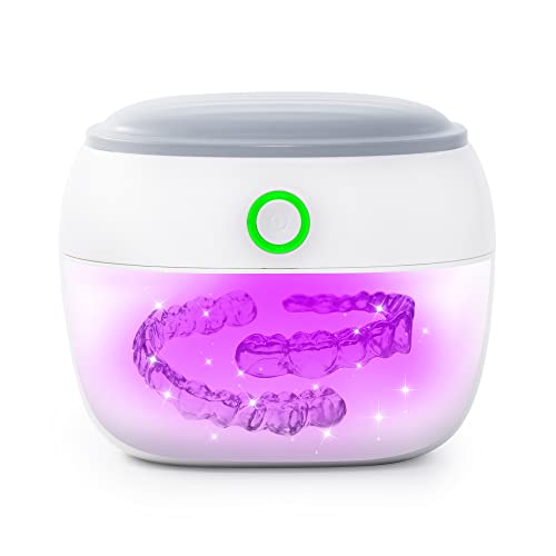 Retainer Case, UVC Sanitizer Invisalign Cleaner Case, Denture Case, Night Mou...