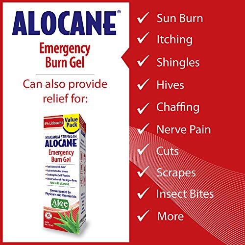 Alocane Emergency Burn Gel, 4 Ounce, Clear