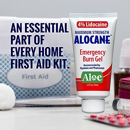 Alocane Emergency Burn Gel, 4% Lidocaine Maximum Strength Fast Pain and Itch ...