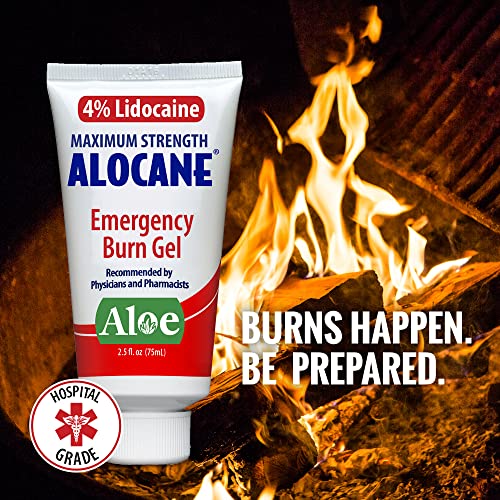 Alocane Emergency Burn Gel, 4% Lidocaine Maximum Strength Fast Pain and Itch ...