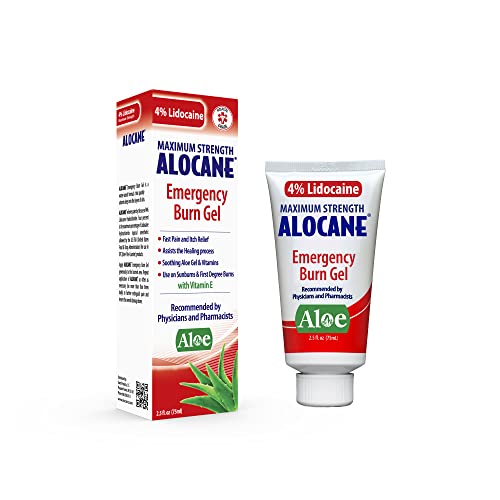 Alocane Emergency Burn Gel, 4% Lidocaine Maximum Strength Fast Pain and Itch ...