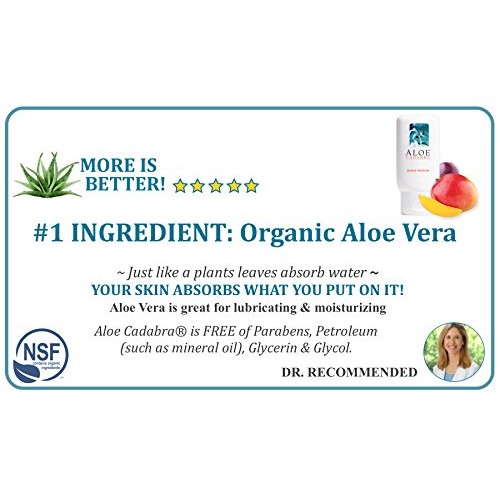 Flavored Personal Lubricant Organic, Natural Mango Passion Lube for Anal Sex,...