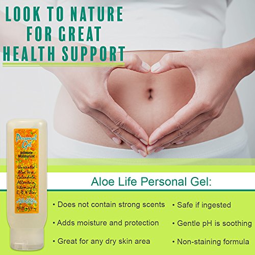 Aloe Life - Personal Gel, Intimate Moisturizer and Lubricant, Silky Non-Stain...