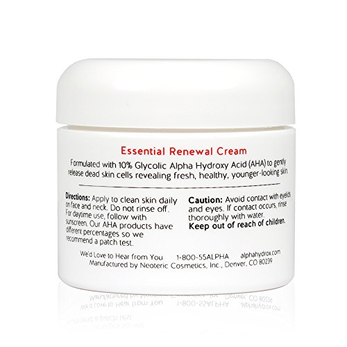 Alpha Skin Care Essential Renewal Cream | Anti-Aging Formula | 10% Glycolic A...