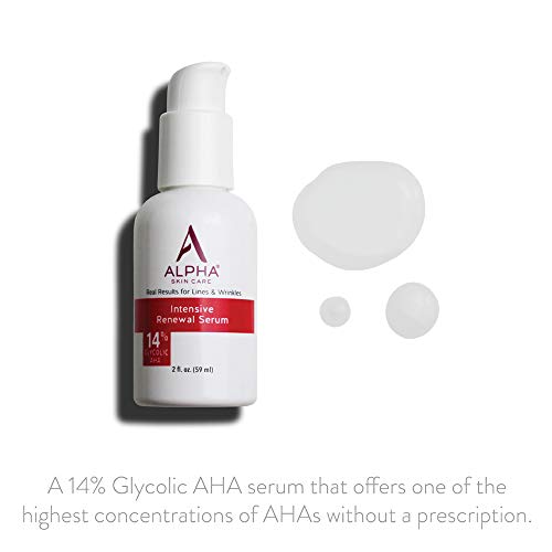 Alpha Skin Care Intensive Renewal Serum | Anti-Aging Formula | 14% Glycolic A...