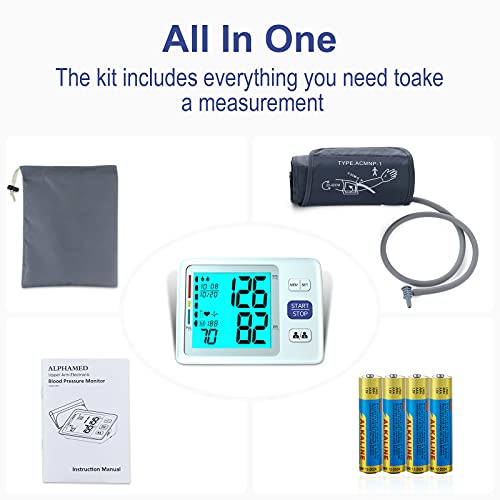 Blood Pressure Monitor Upper Arm Automatic Digital BP Monitor Adjustable Larg...