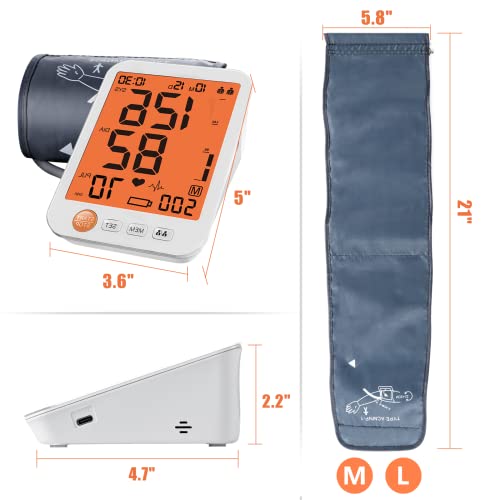 Blood Pressure Monitor Upper Arm Large Cuff ，Automatic Digital Blood Pressur...