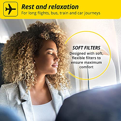 Alpine FlyFit Airplane Pressure Relief Earplugs 100x Reusable Hygienic Flying...