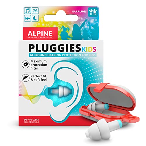 Alpine Pluggies Kids Ear Plugs for Small Ear Canals – Noise Cancelling Earplu...