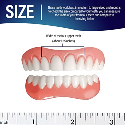 Fake Teeth, Dentures Teeth for Upper and Lower Jaw, Nature and Comfortable, P...