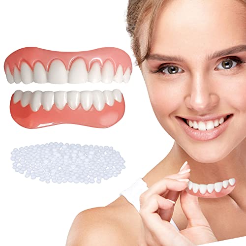 Fake Teeth, Dentures Teeth for Upper and Lower Jaw, Nature and Comfortable, P...