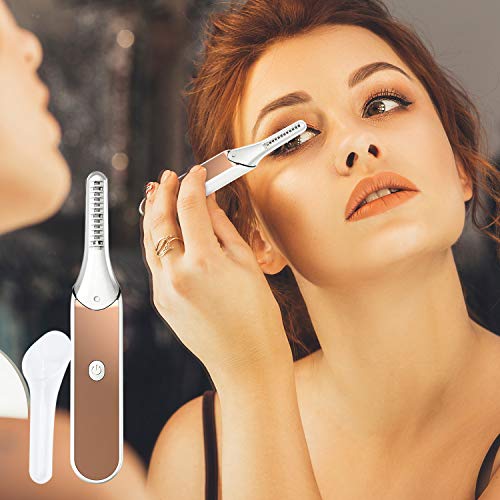 Heated Eyelash Curler, Portable Electric Eyelash Curler, Quick Natural Curlin...