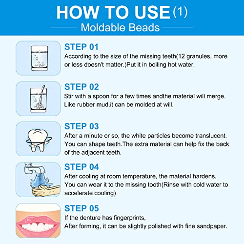 Tooth Repair Kit,Fake Teeth for Temporary Fixing The Missing and Broken Tooth...