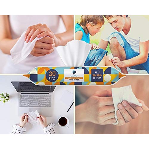 ALTA + Alcohol Free Hand Sanitizing Wipes, Travel Size, 20 Wipes, 12 Packs, T...