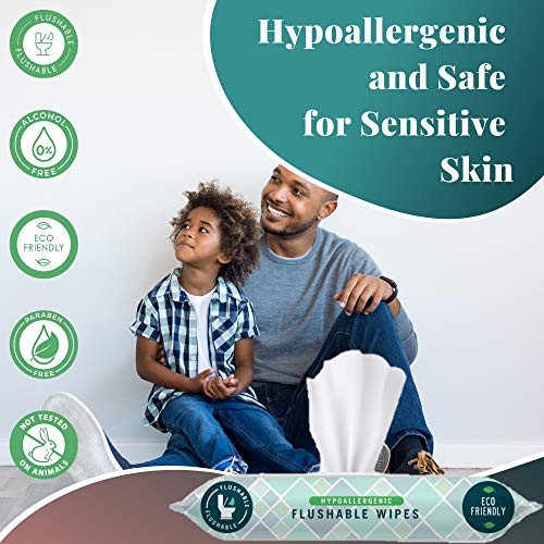 ALTA + Flushable Wet Wipes - Hypoallergenic Personal Cleansing Wipes for Men ...