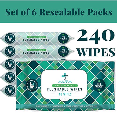 ALTA + Flushable Wet Wipes - Hypoallergenic Personal Cleansing Wipes for Men ...