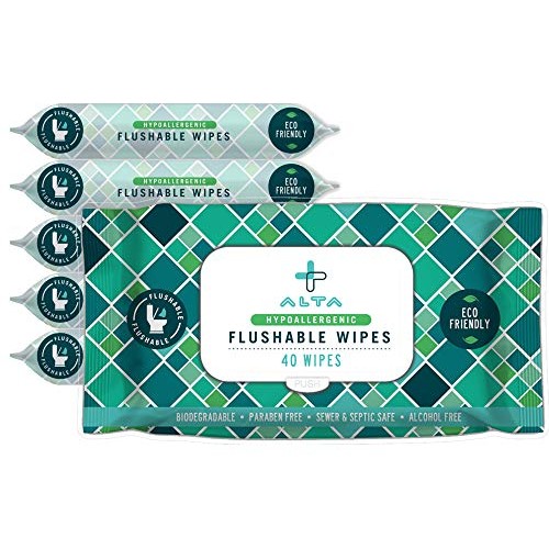 ALTA + Flushable Wet Wipes - Hypoallergenic Personal Cleansing Wipes for Men ...