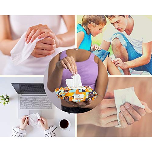 ALTA + Hand Sanitizer Wipes, 90 Sanitizing Wipes, Resealable Packs