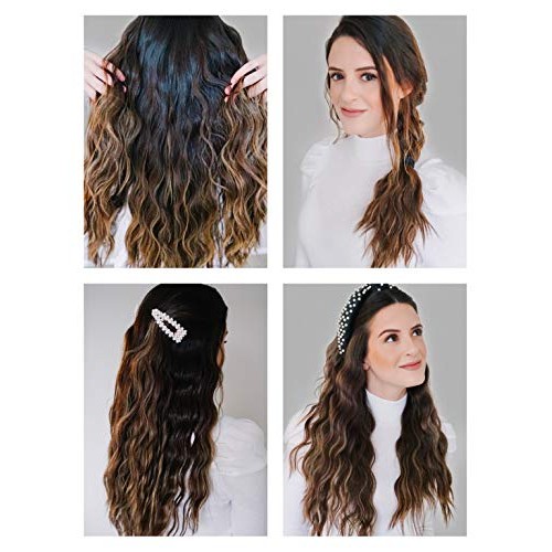 Alure Three Barrel Curling Iron Wand with LCD Temperature Display - 1 Inch Ce...