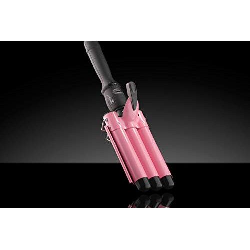 Alure Three Barrel Curling Iron Wand with LCD Temperature Display - 1 Inch Ce...