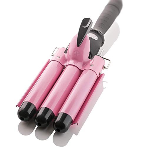 Alure Three Barrel Curling Iron Wand with LCD Temperature Display - 1 Inch Ce...