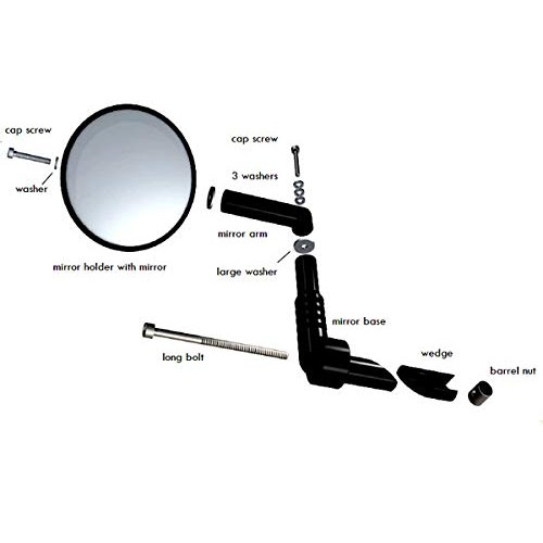 AlveyTech Rear View Mirror for Mobility Scooters
