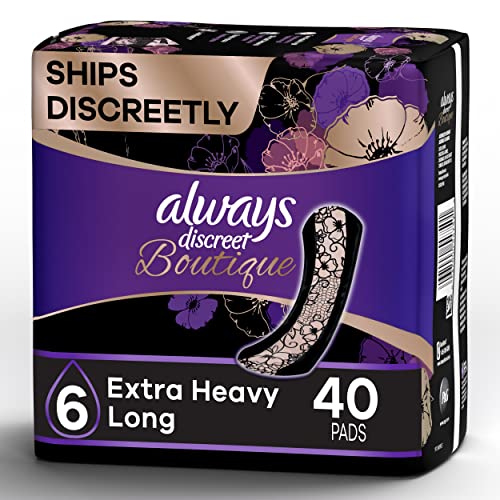 Always Discreet Boutique Incontinence & Postpartum Incontinence Pads for Wome...