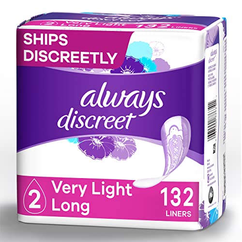 Always Discreet Incontinence and Postpartum Liners, Very Light Absorbency, Lo...