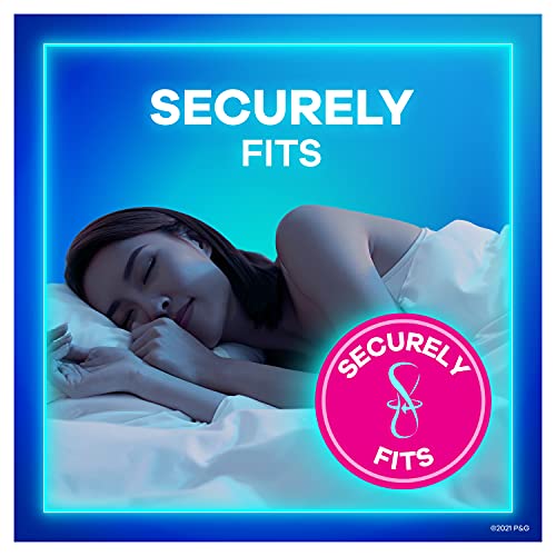 Always Maxi Pads Size 4 Overnight Absorbency Unscented with Wings, 33 Count