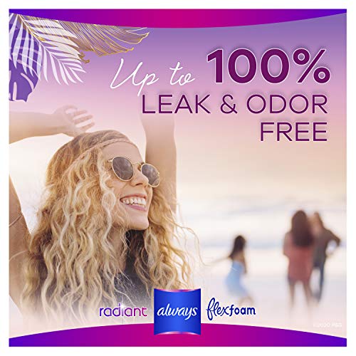 Always Radiant Pads, Size 2, Heavy Flow Absorbency, Light Clean Scent, 26 Cou...