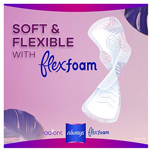Always Radiant Pads, Size 2, Heavy Flow Absorbency, Light Clean Scent, 26 Cou...