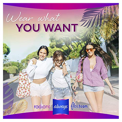 Always Radiant Pads, Size 2, Heavy Flow Absorbency, Light Clean Scent, 26 Cou...