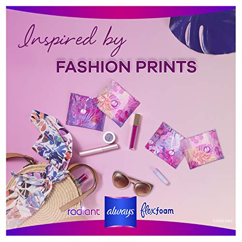 Always Radiant Pads, Size 2, Heavy Flow Absorbency, Light Clean Scent, 26 Cou...