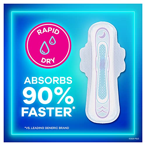 Always Ultra Thin Feminine Pads with Wings for Women, Size 4, 78 Count, Overn...