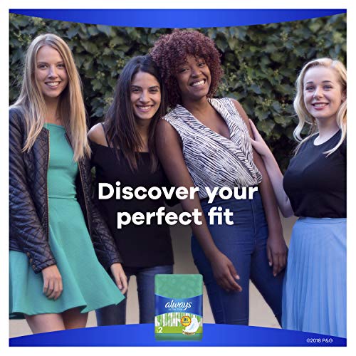 Always Ultra Thin Feminine Pads with Wings for Women, Super Absorbency, Unsce...