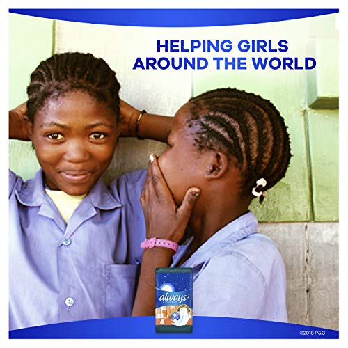 Always Ultra Thin, Size 4, Overnight Pads With Wings, Unscented, 50 Count (Pa...