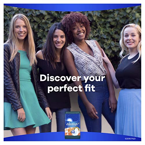 Always Ultra Thin, Size 4, Overnight Pads With Wings, Unscented, 50 Count (Pa...