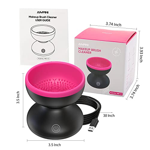 Electric Makeup Brush Cleaner Machine - Alyfini Portable Automatic USB Cosmet...