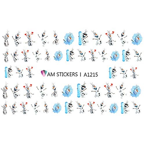 Disney Olaf Frozen Water Nail Art Transfers Stickers Decals - Set of 54
