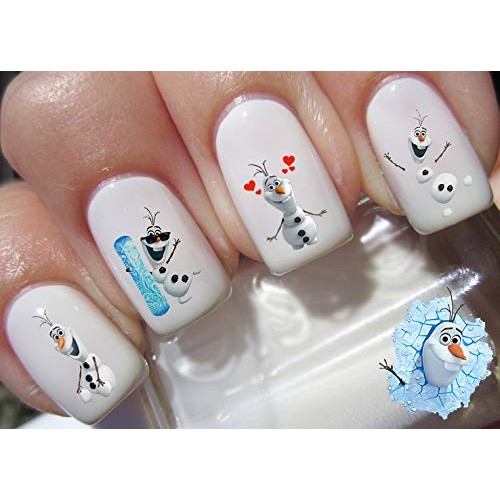 Disney Olaf Frozen Water Nail Art Transfers Stickers Decals - Set of 54