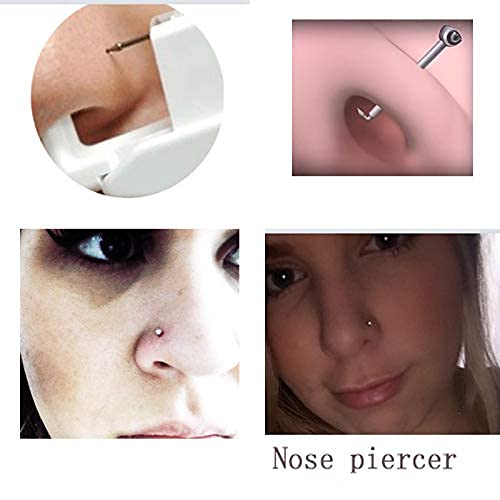 Upgraded Version Self Nose Piercing Gun Self Nose Piercing Gun Kit Safety Nos...