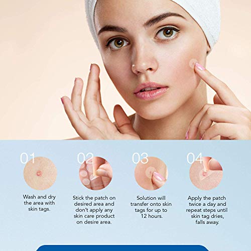 AmadaPure Skin Tag and Acne Remover 108 Patches, Wart and Mole Remover Set,Te...